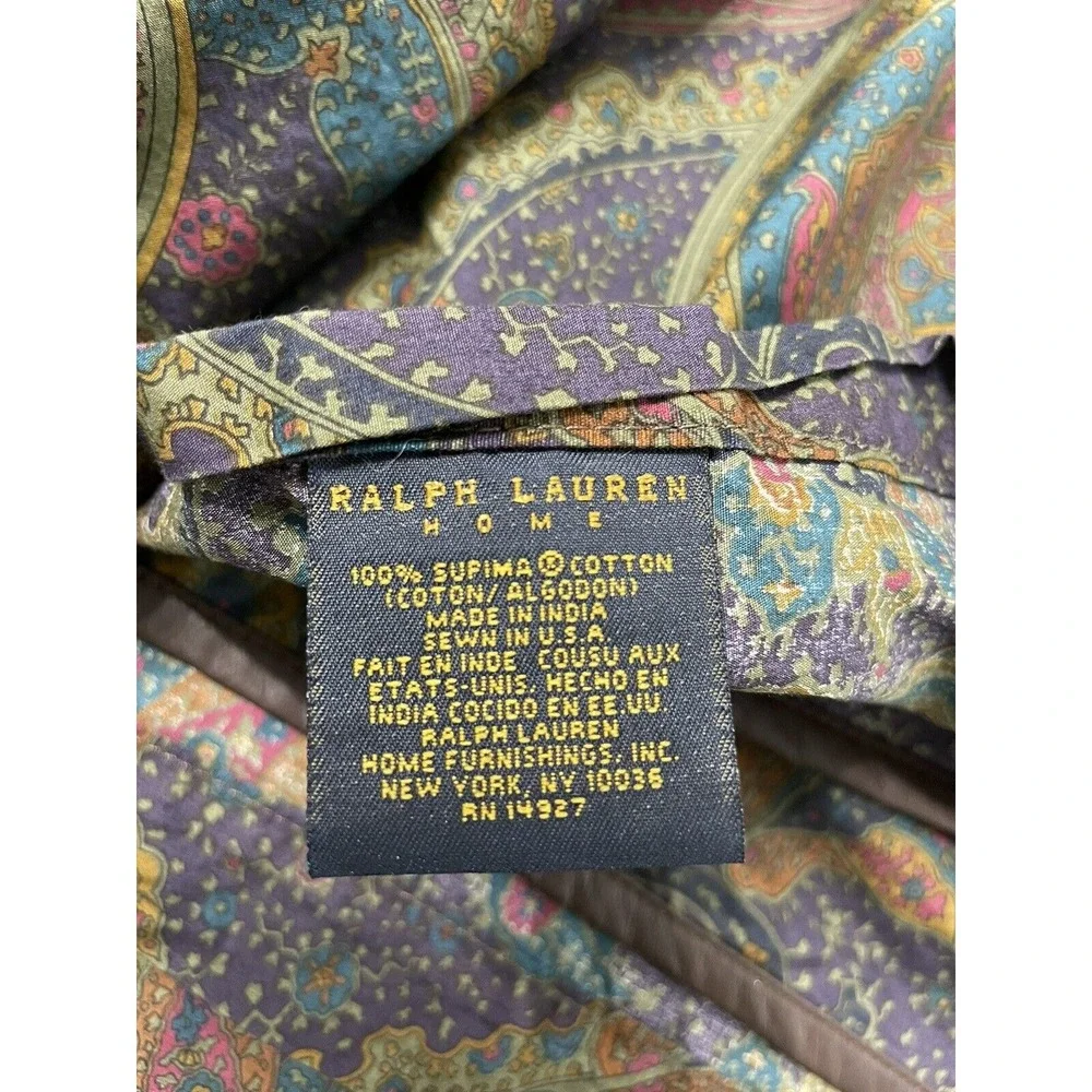 VERY RARE Vintage Ralph Lauren Pomeroy Plum KING‎ Sheet 4Pc Set w/Pillowcases